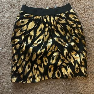Charlotte Russe gold and black skirt